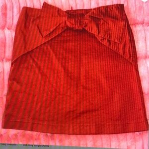 Habitual Orange Mini Skirt with Bow